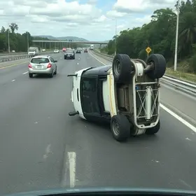 capotamento de veículo