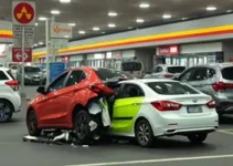 carro despenca de estacionamento de supermercado em São Paulo