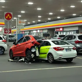 carro despenca de estacionamento de supermercado em São Paulo
