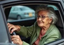 Mulher de 73 anos ferida em acidente de carro