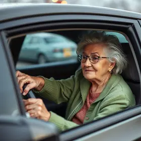Mulher de 73 anos ferida em acidente de carro