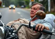 motociclista em estado grave